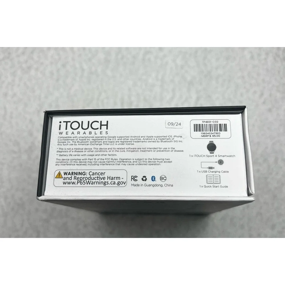 iTouch Sport 4 Special Edition With Crystals Black Rose Gold‎ Smartwatch NIB
